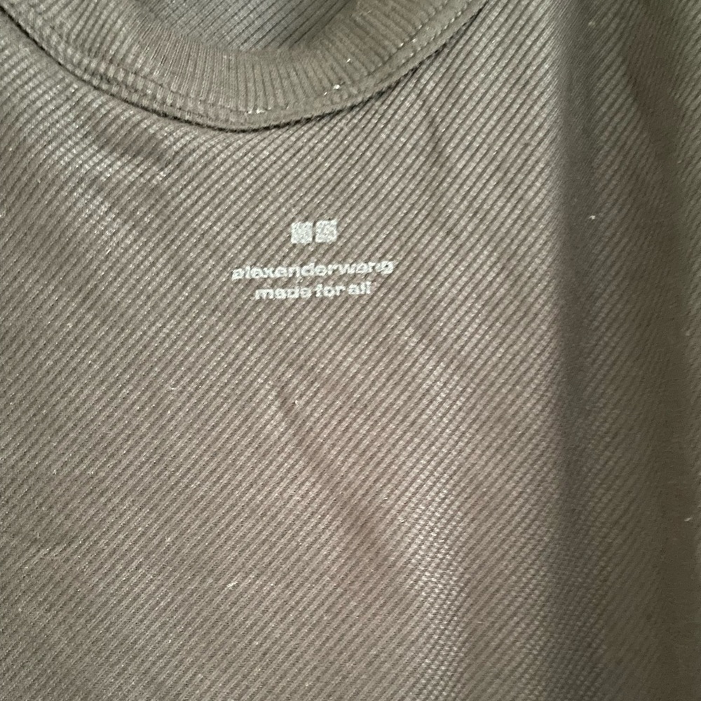 Uniqlo X Alexander Wang Ribbed Scoopneck Bodysuit Black Medium - Picture 6 of 6